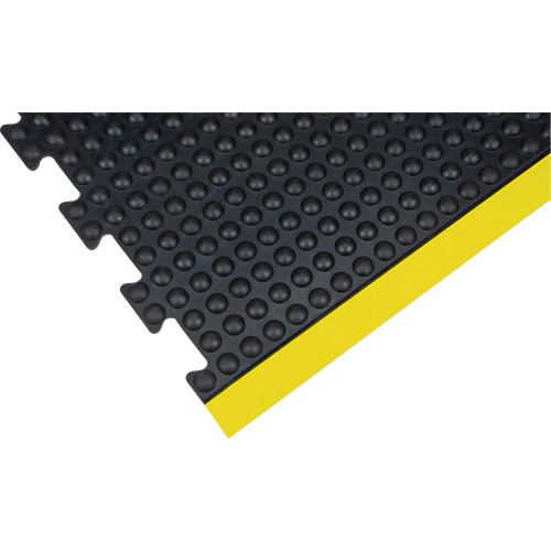 Tapis antifatigue en d&ocirc;me, &agrave; bulles, 3' x 4' x 1/2", Noir, Caoutchouc Quali-T-Solutions
