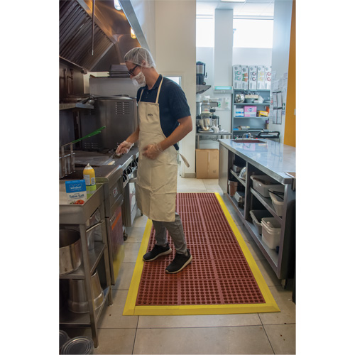 Anti-Fatigue Link Matting, Honeycomb, 3' x 3' x 1/2", Brown, Nitrile/Rubber Quali-T-Solutions