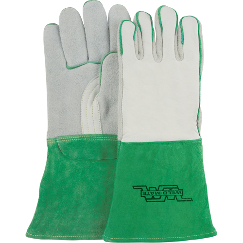 Gants de soudage robustes, Cuir de vache refendu, Taille Moyen Quali-T-Solutions