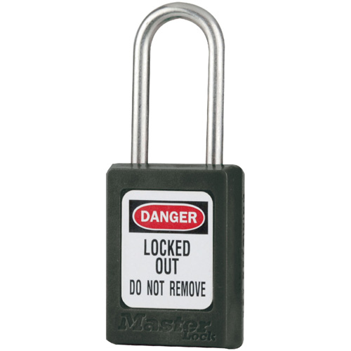 Cadenas de s&eacute;curit&eacute; S31 Zenex, Noir, Cl&eacute;s identiques, Thermoplastique, Largeur de 1-3/8" Quali-T-Solutions