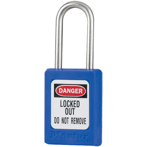 Cadenas de s&eacute;curit&eacute; S31 Zenex, Bleu, Cl&eacute;s identiques, Thermoplastique, Largeur de 1-3/8" Quali-T-Solutions