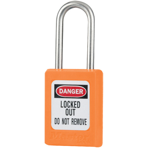 Cadenas de s&eacute;curit&eacute; S31 Zenex, Orange, Cl&eacute;s identiques, Thermoplastique, Largeur de 1-3/8" Quali-T-Solutions