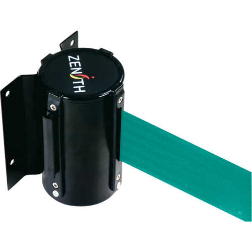 Barri&egrave;re &agrave; fixation murale, Acier, Fixation par vis, 7', Ruban Vert Quali-T-Solutions