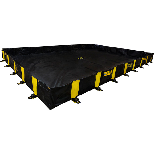 Rigid-Lock QuickBerm&reg;, 1435 US gal. Capacity, 12' W x 16' L x 12" H, Stake Wall Quali-T-Solutions
