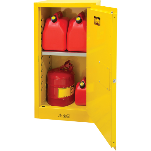 Armoire pour produits inflammables, 16 gal., 1 Porte(s), 23" La x 44" h x 18" p Quali-T-Solutions