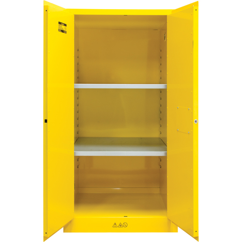Flammable Storage Cabinet, 60 gal., 2 Door, 34" W x 65" H x 34" D Quali-T-Solutions