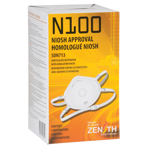 Particulate Respirator, N100, NIOSH Certified, Medium/Large Quali-T-Solutions