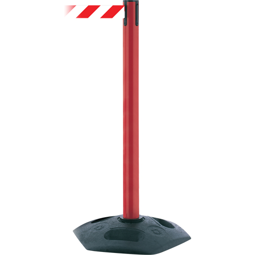 Poteau receveur robuste &agrave; ligne simple, Hauteur de 38", Noir Quali-T-Solutions