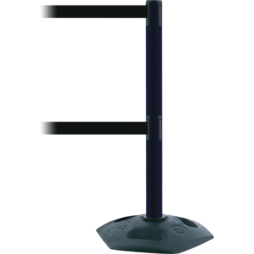 Poteau receveur robuste &agrave; ligne double, Hauteur de 38", Rouge Quali-T-Solutions