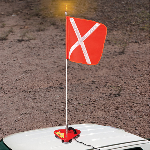Support porte-drapeau Safety Whip, Fixation Aimant Quali-T-Solutions