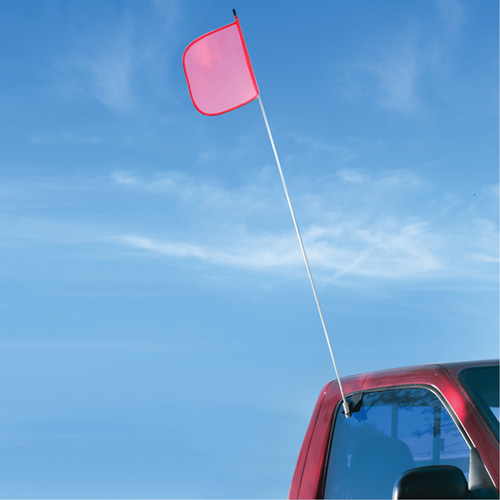 Tiges de s&eacute;curit&eacute; pour travaux l&eacute;gers Safety Whip, Fixation Fen&ecirc;tre, Hauteur 5', Orange Quali-T-Solutions