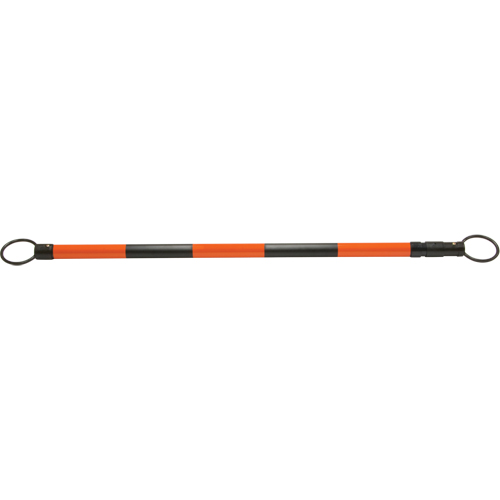 Barre pour c&ocirc;ne de circulation r&eacute;tractable, Longueur d&eacute;ploy&eacute;e de 7' 5'', Noir/Orange Quali-T-Solutions