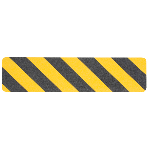 Ruban antid&eacute;rapant de premi&egrave;re qualit&eacute;, 6" x 24", Noir & jaune Quali-T-Solutions