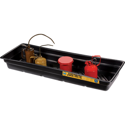 EcoPolyBlend Spill Tray, 46" L x 16" W x 5.5" H, 12 gal. Spill Capacity Quali-T-Solutions