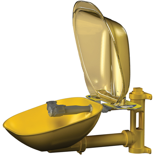 Poste de douche oculaire Halo, Installation Montage mural, Bol Plastique Quali-T-Solutions