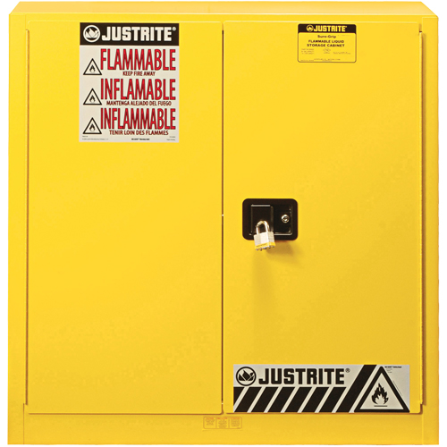 Armoire de s&eacute;curit&eacute; pour produits inflammables Ex Sure-Grip, 30 gal., 2 Porte(s), 36" La x 35" h x 24" p Quali-T-Solutions