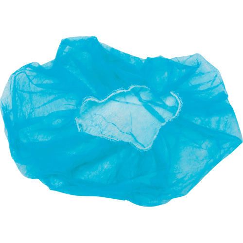 Bonnets bouffants non tiss&eacute;s, Polypropyl&egrave;ne, 21"/Grand, Bleu Quali-T-Solutions
