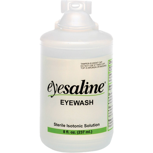Bouteilles de solution saline pour douche oculaire, Bouteille Plein, 8 oz Quali-T-Solutions