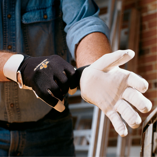 Gants antivibrations Air Glove, Taille Moyen, Paume Cuir perl&eacute; Quali-T-Solutions
