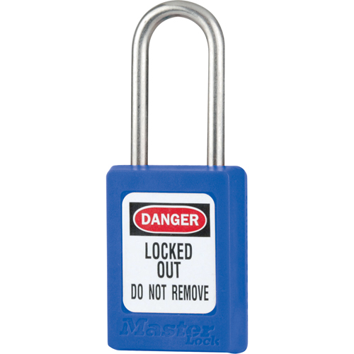 Cadenas de s&eacute;curit&eacute; S31 Zenex, Bleu, Cl&eacute;s diff&eacute;rentes, Thermoplastique, Largeur de 1-3/8" Quali-T-Solutions