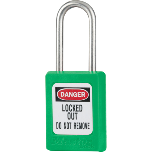 Cadenas de s&eacute;curit&eacute; S31 Zenex, Vert, Cl&eacute;s diff&eacute;rentes, Thermoplastique, Largeur de 1-3/8" Quali-T-Solutions