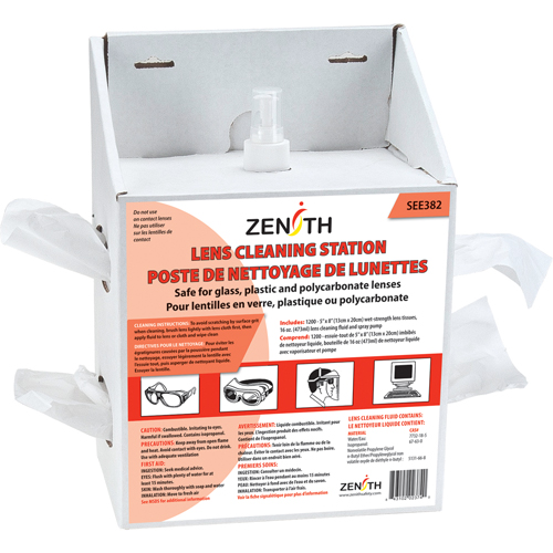 Poste de nettoyage jetables pour lentilles, Carton, 8" lo x 5" p x 12-1/2" h Quali-T-Solutions
