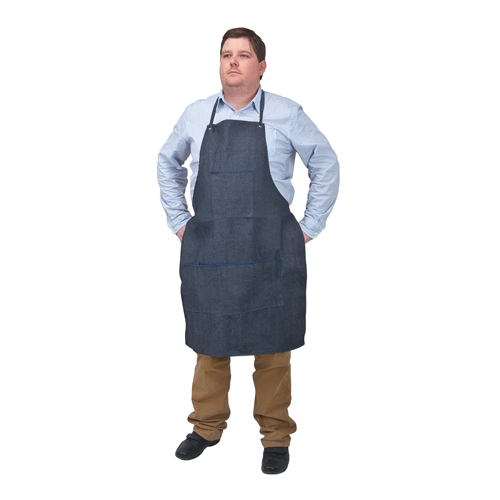 Apron, Cotton, 38" L x 28" W, Blue Quali-T-Solutions