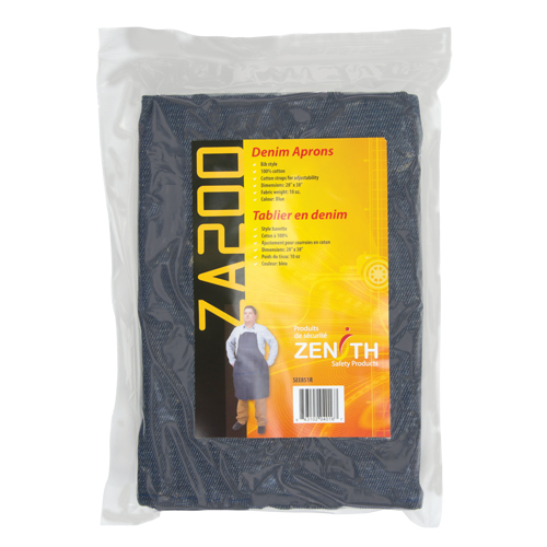 Apron, Cotton, 38" L x 28" W, Blue Quali-T-Solutions