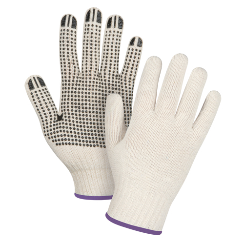 Gants tricot&eacute;s de poids lourd, Poly/coton, Un c&ocirc;t&eacute;, Calibre 7, T-petit Quali-T-Solutions