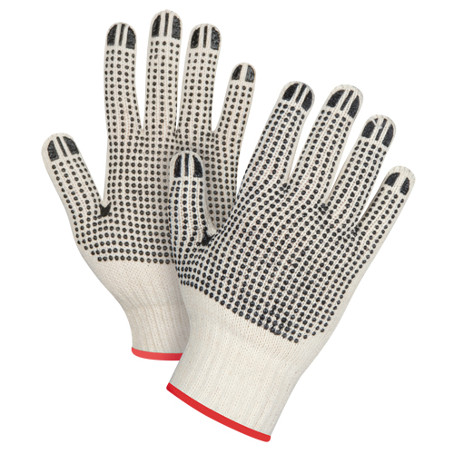 Gants tricot&eacute;s de poids lourd &agrave; deux c&ocirc;t&eacute;s avec pois, Poly/coton, Deux c&ocirc;t&eacute;s, Calibre 7, Petit Quali-T-Solutions