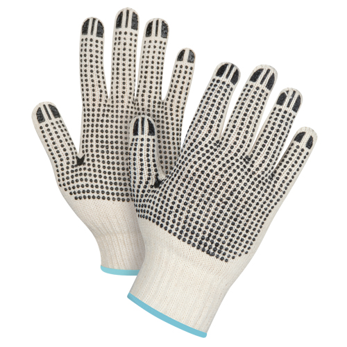 Gants tricot&eacute;s de poids lourd &agrave; deux c&ocirc;t&eacute;s avec pois, Poly/coton, Deux c&ocirc;t&eacute;s, Calibre 7, T-Grand Quali-T-Solutions