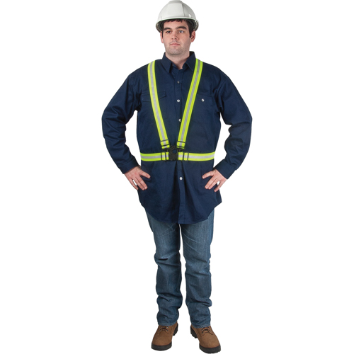 Harnais de s&eacute;curit&eacute; d'usage standard, Jaune lime haute visibilit&eacute;, Couleur r&eacute;fl&eacute;chissante Argent, Moyen Quali-T-Solutions