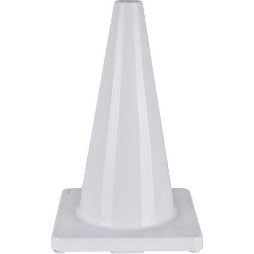 Coloured Traffic Cone, 18", White Quali-T-Solutions