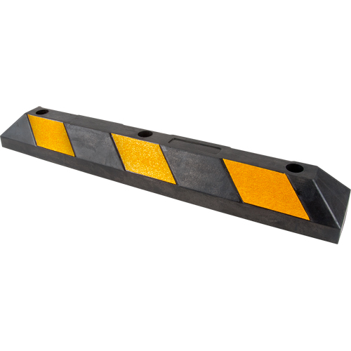 Butoir pour espace de stationnement, Caoutchouc, 3' l, Noir/Jaune Quali-T-Solutions