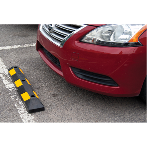 Butoir pour espace de stationnement, Caoutchouc, 3' l, Noir/Jaune Quali-T-Solutions