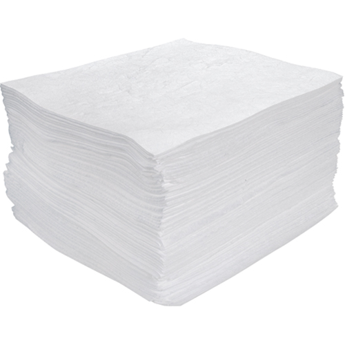 Premium Meltblown Sorbent Pads, Oil Only, 15" x 17", 25 gal. Absorbancy Quali-T-Solutions