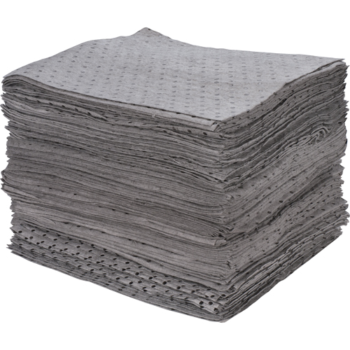 Feuilles absorbantes li&eacute;es de premi&egrave;re qualit&eacute;, Universel, 15" x 17", 30 gal. d'absorption Quali-T-Solutions
