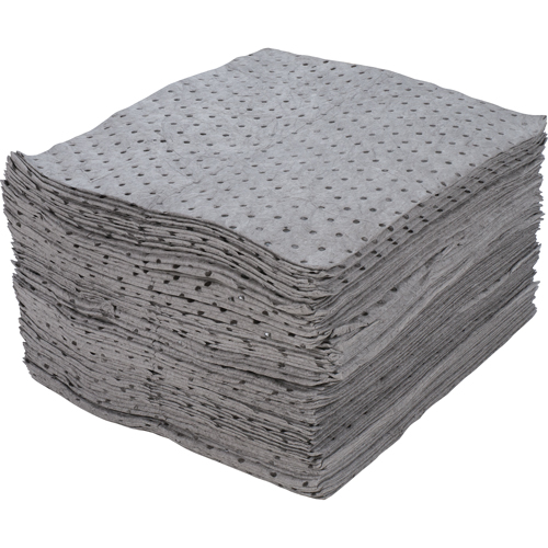 Premium Fine Fibre Sorbent Pads, Universal, 15" x 17", 30 gal. Absorbancy Quali-T-Solutions