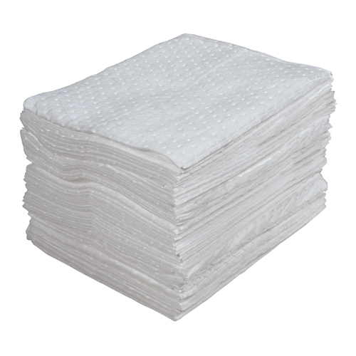 Premium Laminated (SMS) Sorbent Pads, Oil Only, 15" x 17", 30 gal. Absorbancy Quali-T-Solutions