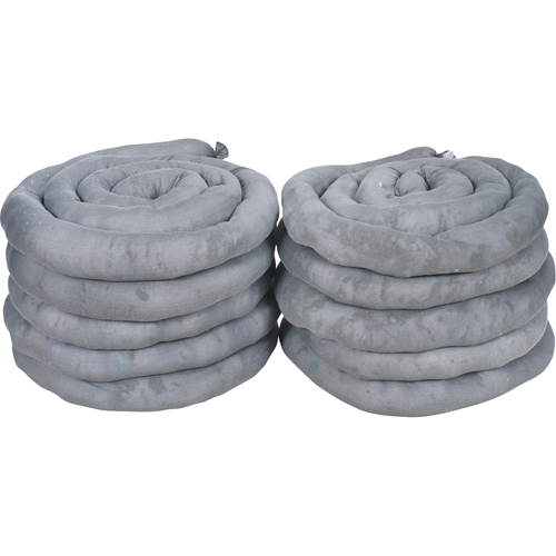 Remblais tubulaires absorbants, Universel, Absorption 40 gal., 3" la x 10' lo, Pqt de 10 Quali-T-Solutions
