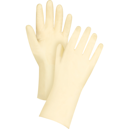 Gants de conserverie de premi&egrave;re qualit&eacute;, Taille Moyen/8, 12" lo, Latex de caoutchouc, 18 mils Quali-T-Solutions