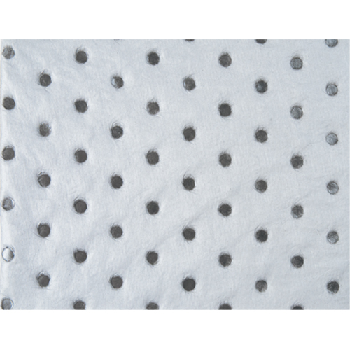 Industrial-Grade Fine Fibre Sorbent Pads, Oil Only, 15" x 17", 40 gal. Absorbancy Quali-T-Solutions