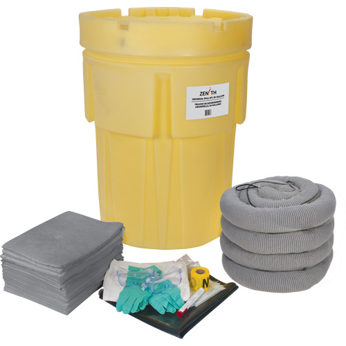 Trousse &eacute;conomique de lutte contre les d&eacute;versements, Universel, Baril, Absorbance de 95 gal. US Quali-T-Solutions