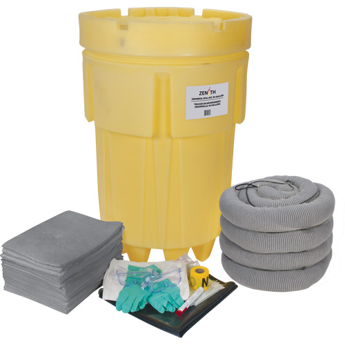 Trousse &eacute;conomique de lutte contre les d&eacute;versements, Universel, Overpack/Baril de r&eacute;cup&eacute;ration, Absorbance de 95 gal. US Quali-T-Solutions