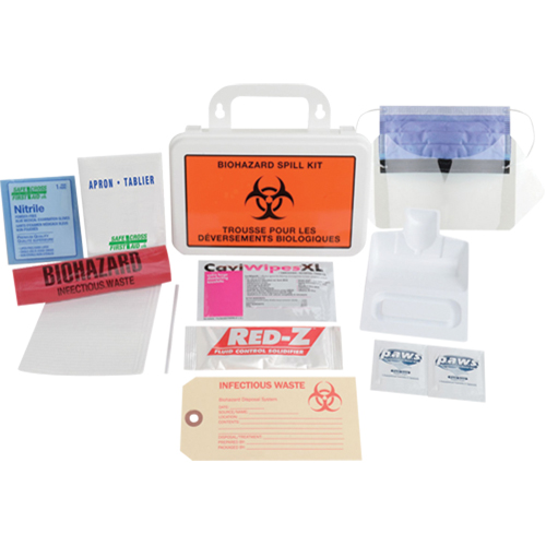 Trousse de luxe de nettoyage de d&eacute;versement, Biorisque, Mallette Quali-T-Solutions