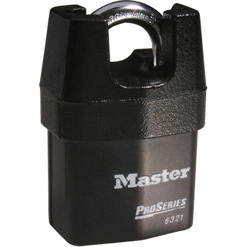 ProSeries&reg; Shrouded Padlock, Black, Keyed Different, Laminated Steel, 2-3/8" Width Quali-T-Solutions