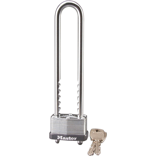 Laminated Padlock, Silver, Keyed Different, Laminated Steel, 1-3/4" Width Quali-T-Solutions