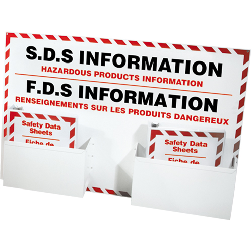 Postes d'information de fiches de donn&eacute;es de s&eacute;curit&eacute;, Anglais & français, Compris reliures Quali-T-Solutions