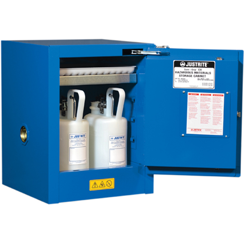 Armoires de comptoir doubl&eacute;es pour rangement de mati&egrave;res dangereuses Chem-Cor, 4 gal., 17" x 22" x 17" Quali-T-Solutions