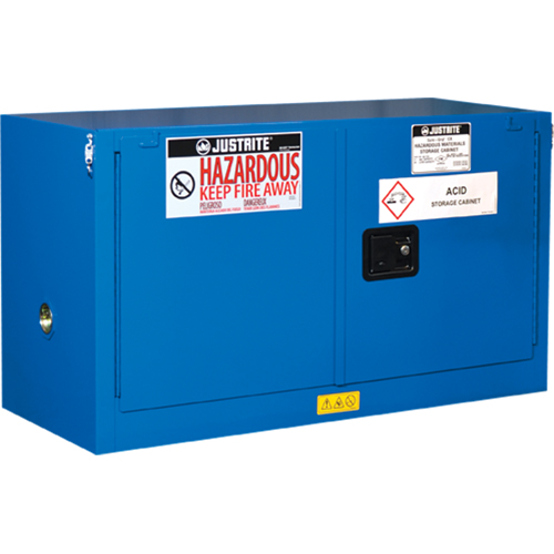 Armoires empil&eacute;es doubl&eacute;es pour rangement de mati&egrave;res dangereuses Chem-Cor, 17 gal., 43" x 24" x 18" Quali-T-Solutions